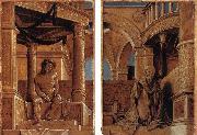 HOLBEIN, Hans the Younger Diptych with Christ and the Mater Dolorosa painting